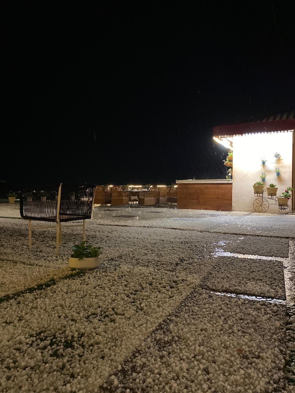 Snowfall at ASTRA Resort and Caffe Kasauli April 5