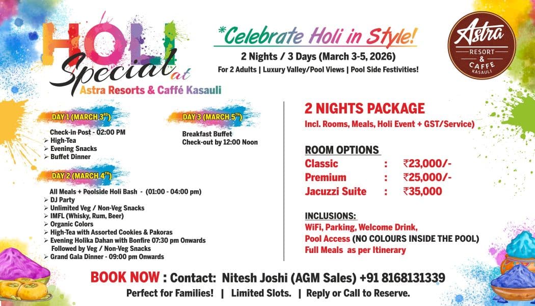 Holi Celebrations at Astra Resort Kasauli